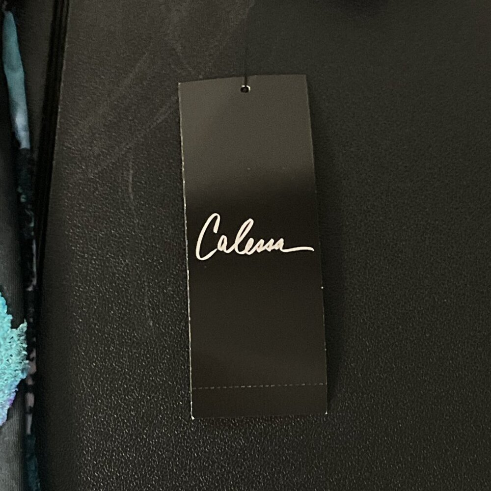 Calessa Top‎ Womens Sz 1X Midnight Sky Asymmetrical Hem Round Neckline Blouse - Picture 12 of 14